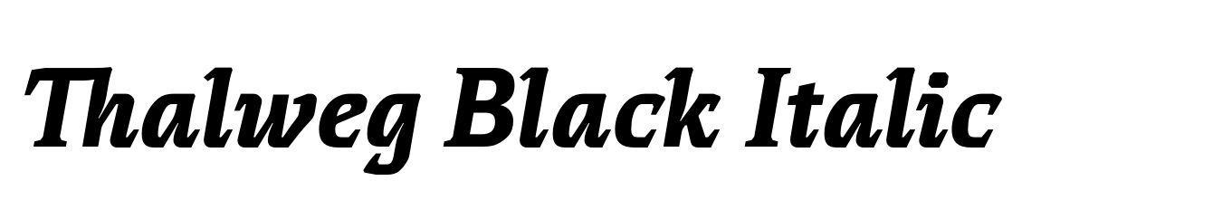 Thalweg Black Italic